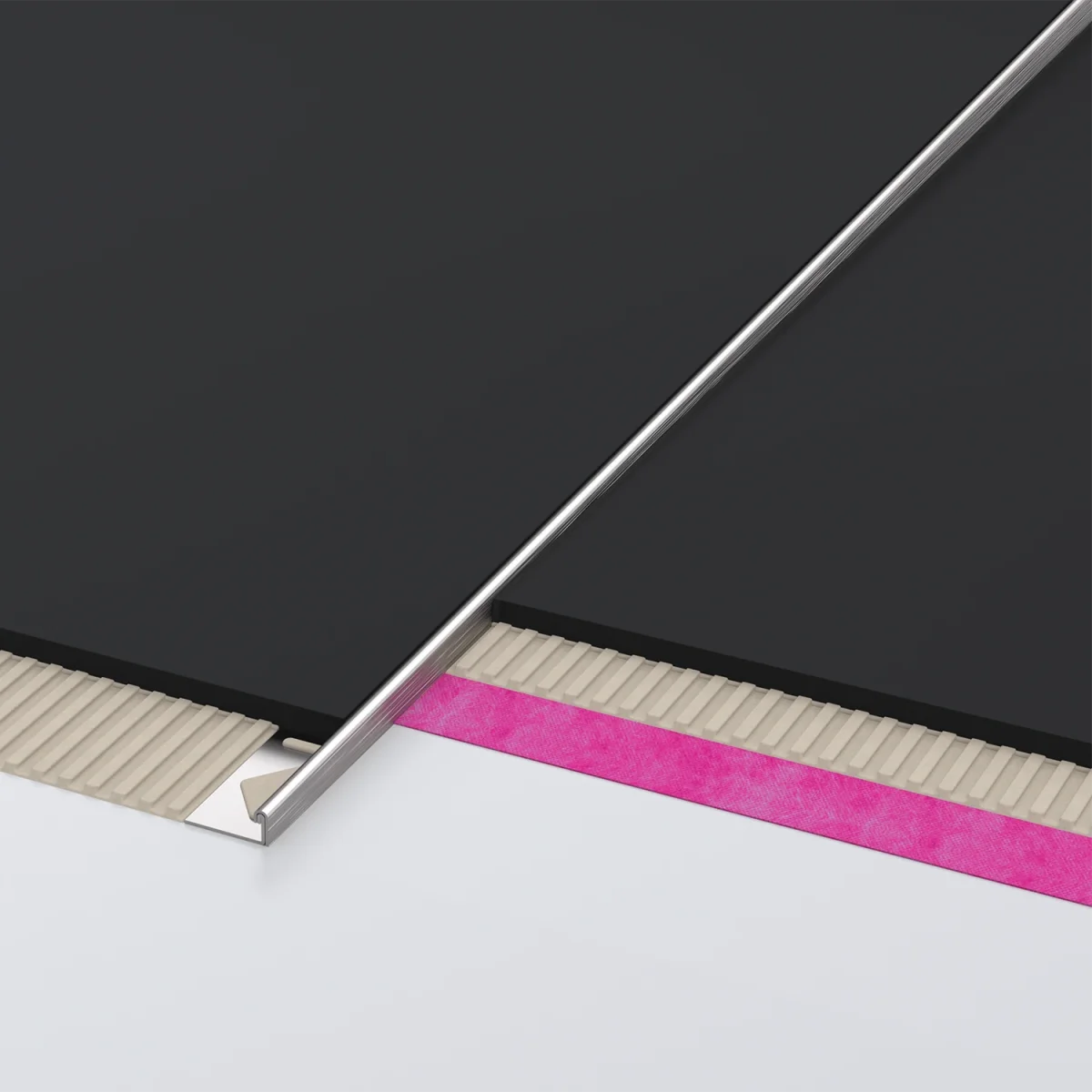 Tegelprofiel Douche Afschot Links 148 cm Zwart Gecoat - Afbeelding 6