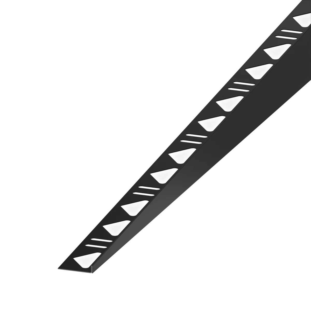 Tegelprofiel Douche Afschot Links 148 cm Zwart Gecoat - Afbeelding 2