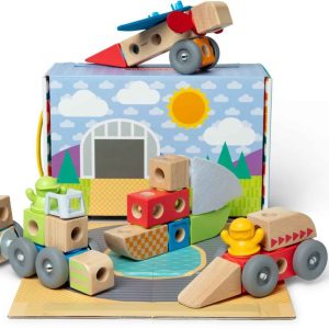 Melissa & Doug | blockables vehicles playset 54pcs